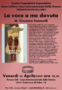 La voce a me dovuta di Vincenza Tomaselli